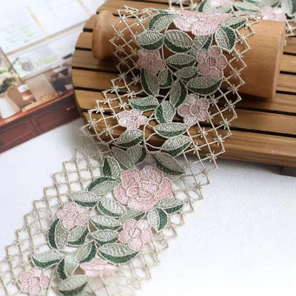 1Yard Hollow Floral High Quality Venise Lace Fabric DIY Handmade Lace Accessories Textile Fabrics Wide 9.5CM