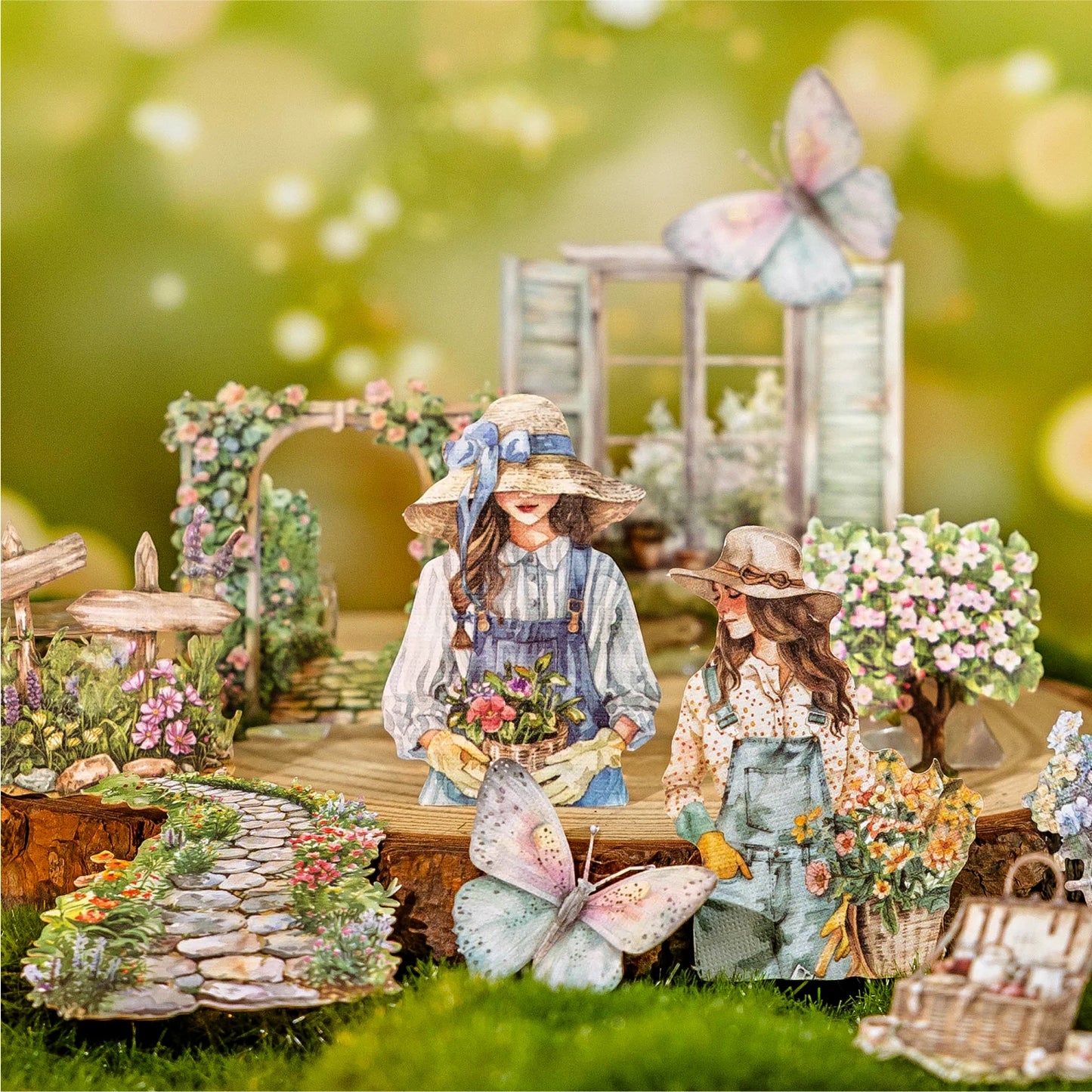 JIANQI 30 Sheets PET Landscape Stickers Four Seasons Scenery Decor handmade Scrapbooking Material Diary Album Craft Supplies