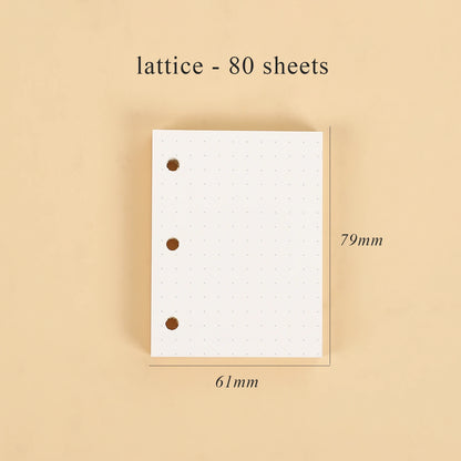 JIANWU Cute Mini 3 Ring Loose-leaf Book Transparent Portable Student Journal Binder Notebook Kawaii Stationery School Supplies