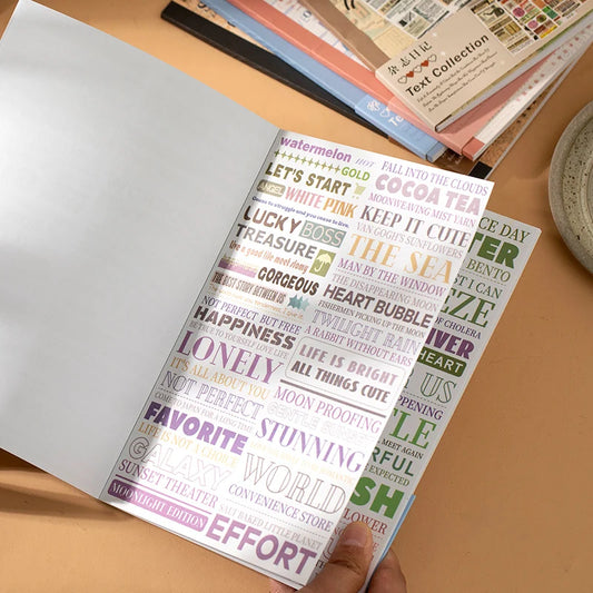 JIANQI 20pcs Vintage Letters PET Sticker book DIY Scrapbooking Supplies Collage Photo Album Decor Junk Journal Label Stickers