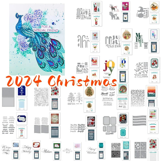 Fine Christmas 2025 NEW Cutting Dies Scrapbook Diary Decoration Stencil Embossing Template DIY Greeting Card Handmade