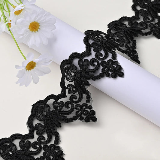 1Yard Lace Trim Wedding Dress Veil Sequins Lace Fabric  Costume Accessories 9.2cm Wide