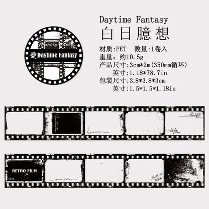 JIANQI 30mm*2m PET Transparent Tapes Memory Film DIY Scrapbooking Art Collage Photo Album Journal Tapes Creative Stationery