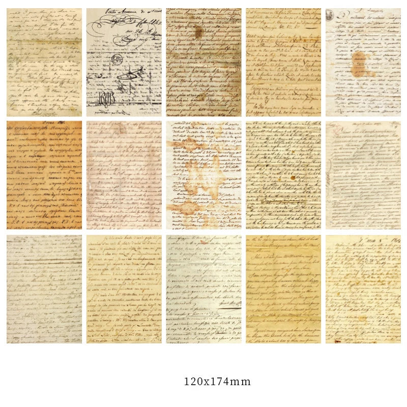 JIANQI 30pcs/pack Retro Material Paper Kit for DIY Scrapbooking Supplies Bullet Journaling Collage Junk Journal Material Paper