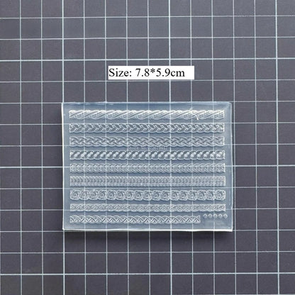 Lace relief patterns Chinese style patterns sweater texture silicone mold DIY Ultra-light clay doll Clothing Texture making tool