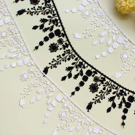 1Yard Lace Fabric DIY Clothing Accessories Tasseles Lace for Packing Decoration 8CM Wide