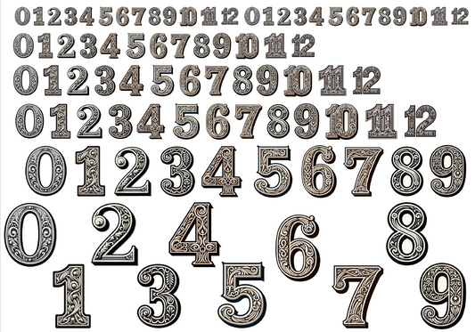 vintage printable numbers
