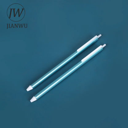 JIANWU 5 Pcs/set Vintage Triangle Rod 0.5mm Black Quick Drying Press Gel Pen Set  Creative Journal Student Supplies Stationery