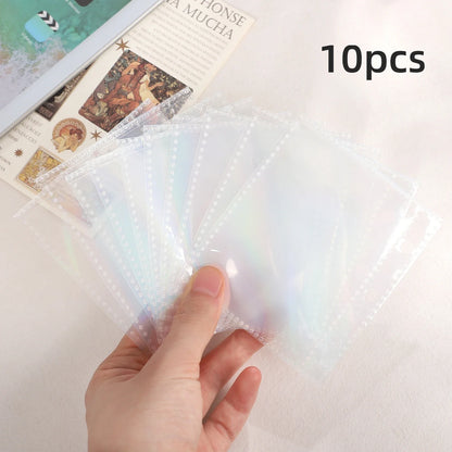 JIANWU Double Buckle A8Mini 3-hole Transparent Loose Leaf Material Storage Notebook Creative Journal Student Supplies Stationery