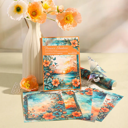 JIANQI 30pcs Vintage Floral Materials Paper DIY Flower Scrapbooking Collage Photo Album Deco Junk Journal Craft Stationery Paper