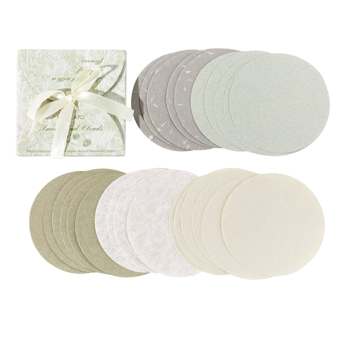 JIANQI 30pcs/lot Memo Pads Material Paper Solid Color Round Junk Journal Scrapbooking Cards Retro Background Decoration Paper