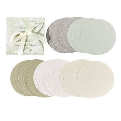 JIANQI 30pcs/lot Memo Pads Material Paper Solid Color Round Junk Journal Scrapbooking Cards Retro Background Decoration Paper