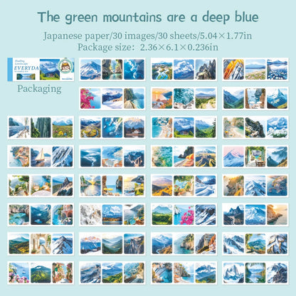 JIANQI 30pcs/pack 90patterns/pack Daily Scenery Stickers Book Scrapbooking Junk Journal Creative Stationery DIY Deco Stickers