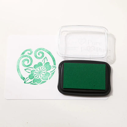JIANWU 20 Colors Big Ink Pad Oil Planner Silicone Stamp Material Concave Waist Color Ink Pad Creative DIY Journal Stationery