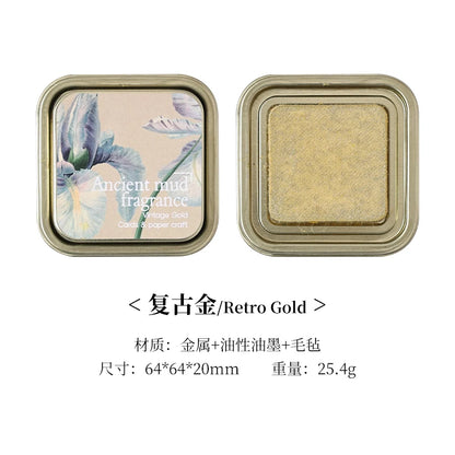 8 styles Retro Gothic Ink Pad Planner Handmade Scrapbook Student Supplies Self Ink Stamp Inkpad School Accessories Stationery