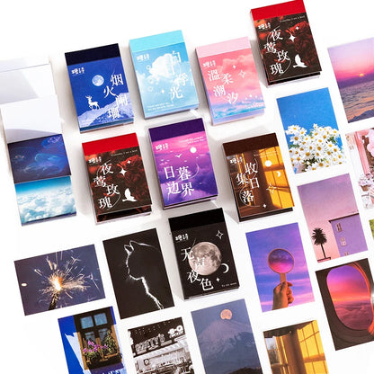 JIANQI 50 pcs Stickers book Decorative Scrapbooking Diary Album notebooks hand made Collage material junk journal supplies
