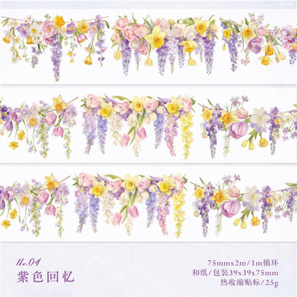 JIANQI 75mm*2m cane vine Tape Stickers Creativity Scrapbooking Hand Account Adhesive hand made Diy Junk Journal Craft Supplies
