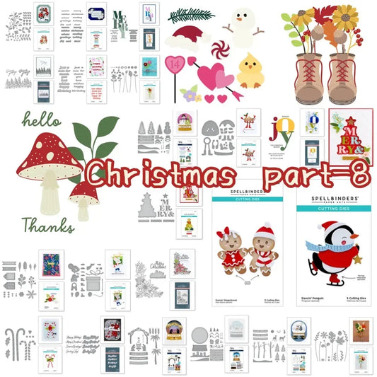 Christmas Gingerbread Man Dance 2025 NEW Cutting Dies Scrapbook Diary Decoration Stencil Embossing Template DIY Greeting Card