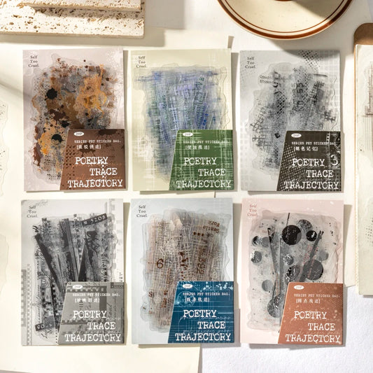 20pcs Vintage Sticker Pack Mottled traces Junk Journal DIY Scrapbooking Supplies Collage Decorative Stickers