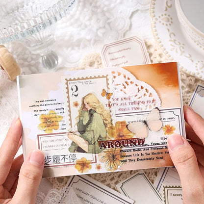 JIANQI 30 pcs INS Removable border memo pad Planner Decorative material paper Stationery Craft Supplies