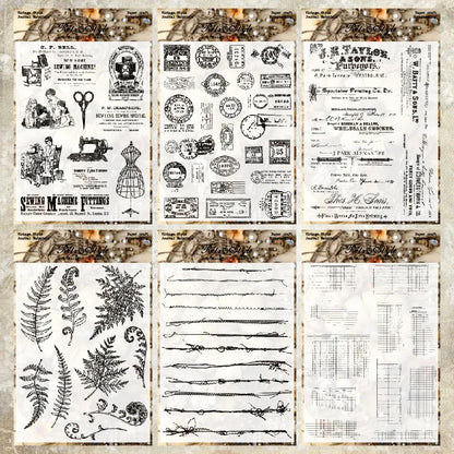 JIANWU Vintage Plant Landscaping Material Collage Transparent Silicone Stamp Creative DIY Journal Student Supplies Stationery