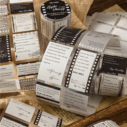 JIANQI 70mm*2m Die cutting Tape Stickers Creativity Scrapbooking Hand Account Adhesive hand made Diy Junk Journal Craft Supplies