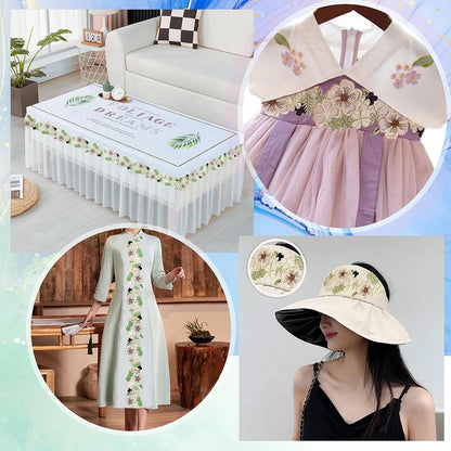 1 Yard Flower Mesh Embroidered Lace Fabric DIY Clothing Accessories Decoration Belt 6.5CM Wide