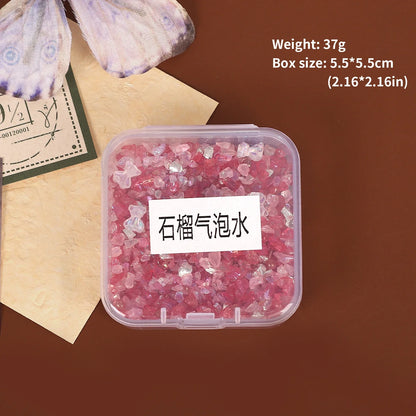 JIANWU Colorful Ore Crushed Stone Journal Material Collage scrapbook Creative DIY Student Supplies Stationery