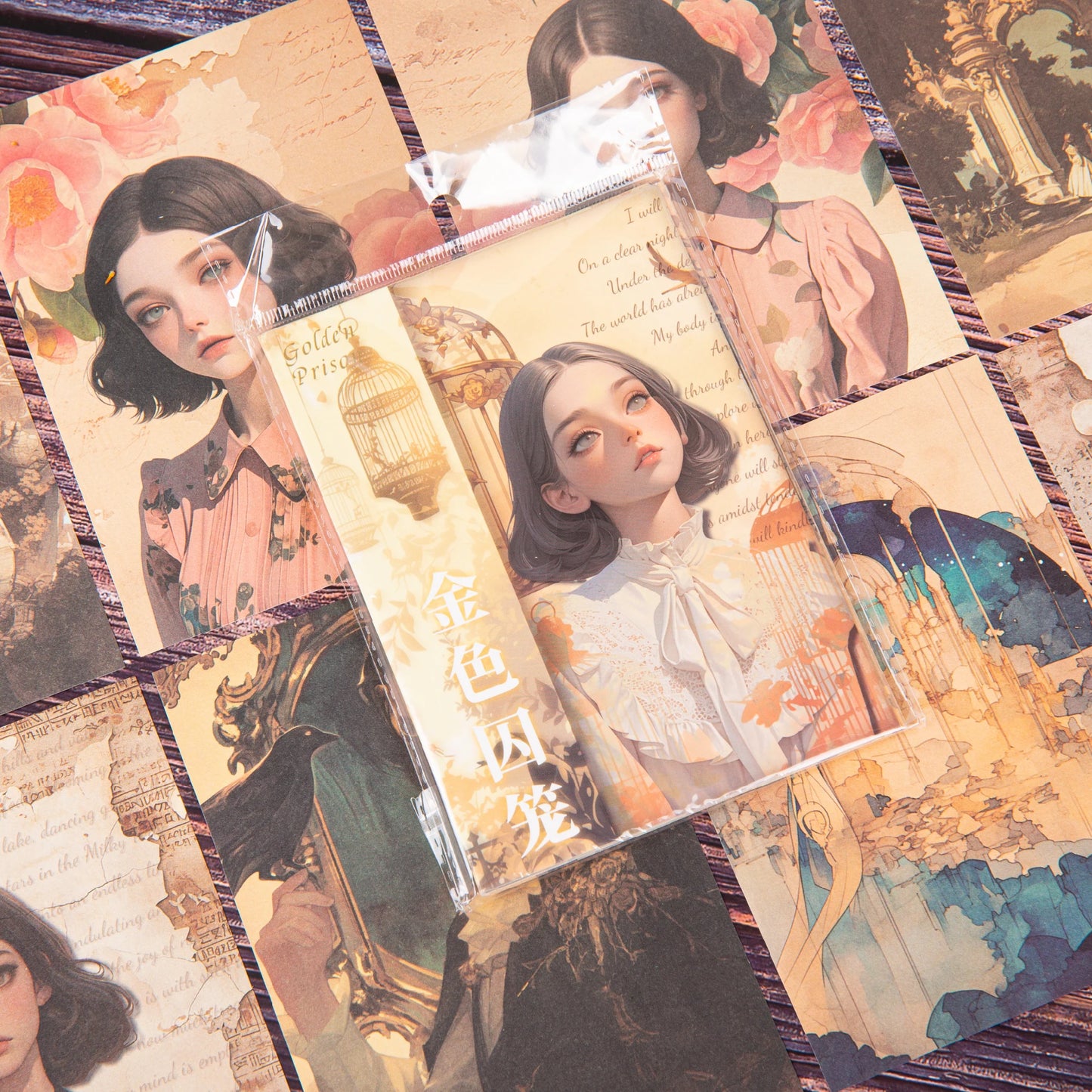 JIANQI 30pcs/pack Retro Girl Materials Paper DIY Srapbook Decor Junk Journal Collage Stationery Planner Supplies Craft Paper