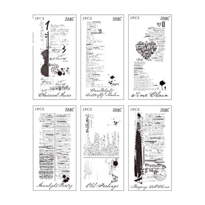 JIANWU Time Poetry Series Vintage English Text Poetry Collection Material Wooden Stamp Creative Student Supplies Stationery