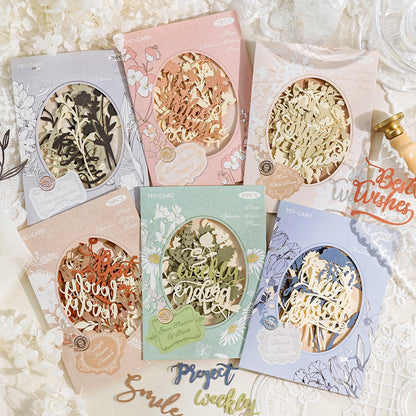 JIANQI 20 pcs INS Material paper Plant flowers Decor paper Hollow Card Collage Material junk journal DIY hand made Craft paper