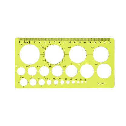 1Pcs 18cm Drawing Stencil Mechanical Ruler DIY Quilling Ruler Rulers Round Template Circle Size Template Ellipse Drafting