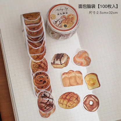 100 sheets Beautiful season Material Stickers Scrapbooking Junk Journal Creative Stationery DIY Deco Stickers School Supplies