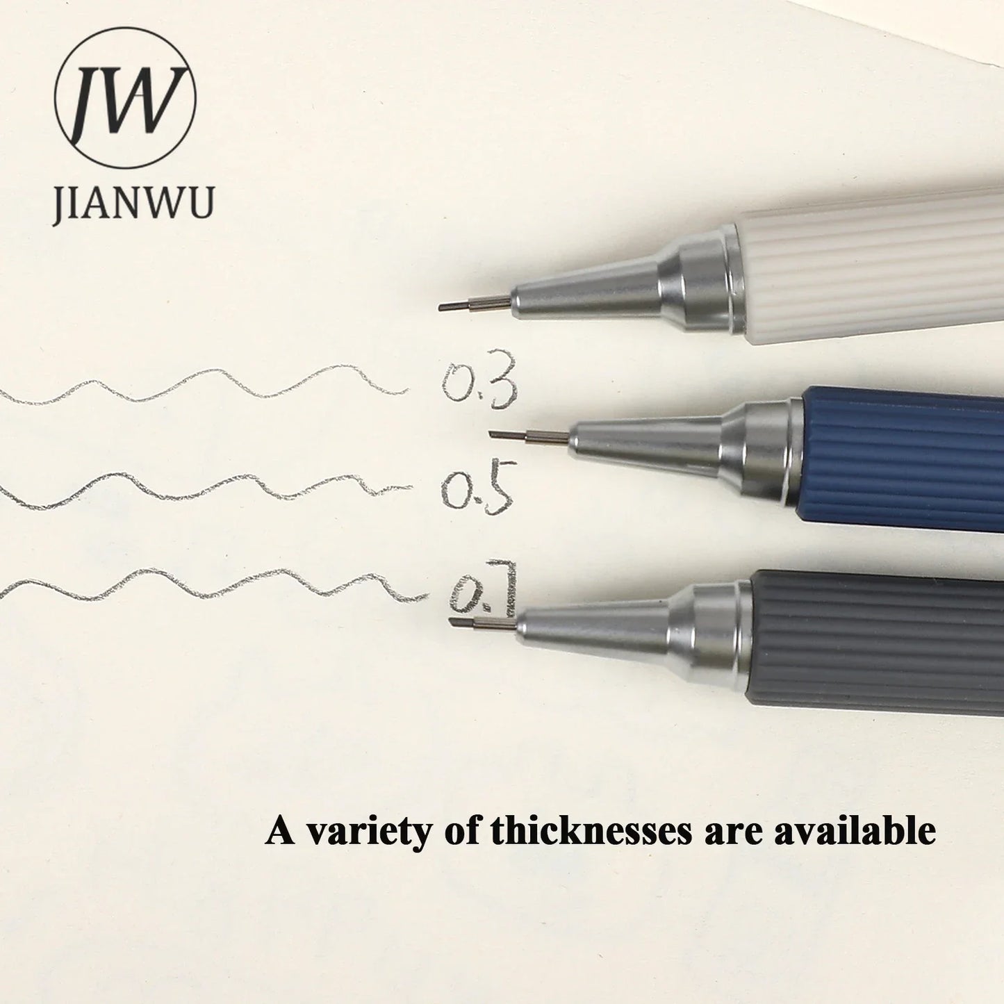 JIANWU Low Center of Gravity Metal Drawing Mechanical Pencil Material Collage Pencil CreativeJournal Student Supplies Stationery