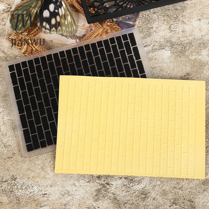 JIANWU Vintage Lace Flower Border Landscape material collage Plastic Embossed Concave Convex Plate Creative  Journal Stationery