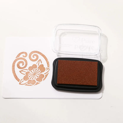 JIANWU 20 Colors Big Ink Pad Oil Planner Silicone Stamp Material Concave Waist Color Ink Pad Creative DIY Journal Stationery