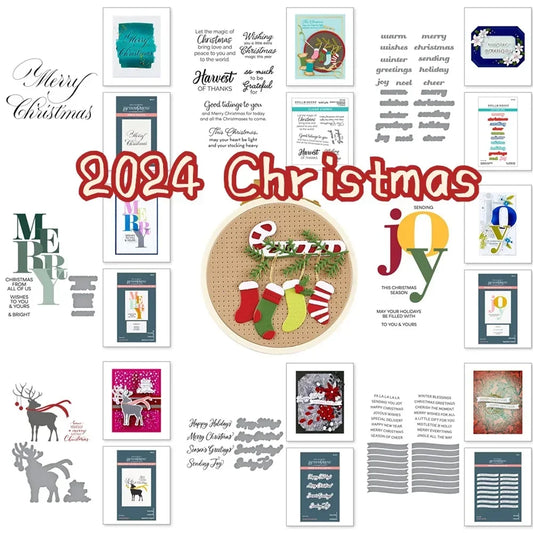Christmas Day 2025 NEW Cutting Dies Scrapbook Diary Decoration Stencil Embossing Template DIY Greeting Card Handmade