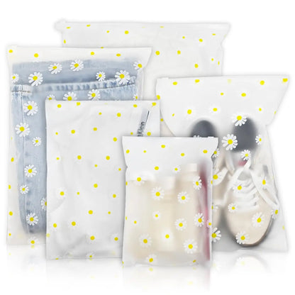 10 Pack Travel Storage Bags for Clothes, Clear Reusable Bags Plastic Ziplock Bags  Luggage Organizer Pouch for Clothes Towels