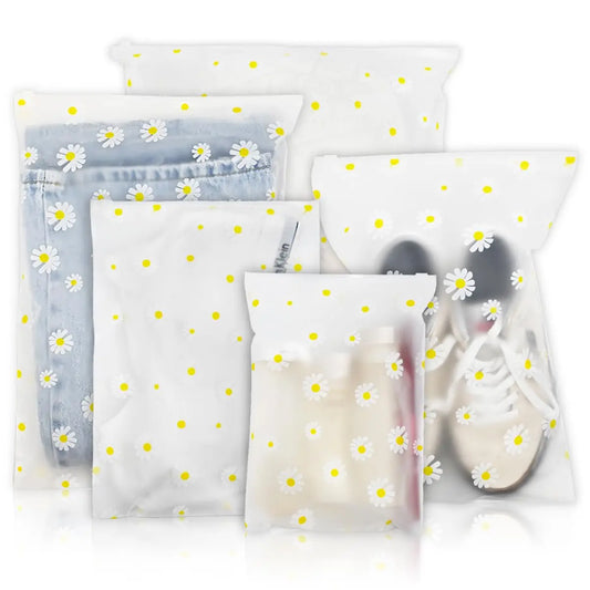 10 Pack Travel Storage Bags for Clothes, Clear Reusable Bags Plastic Ziplock Bags  Luggage Organizer Pouch for Clothes Towels