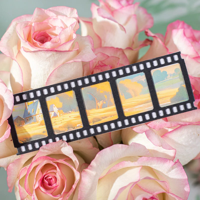 JIANQI 30pcs Beautiful scenery Stickers Long strip landscape Decor handmade Scrapbooking Material Diary Album Craft Supplies