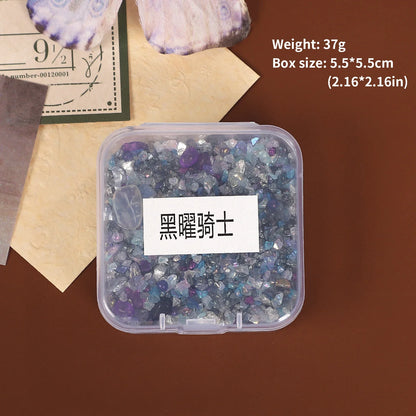 JIANWU Colorful Ore Crushed Stone Journal Material Collage scrapbook Creative DIY Student Supplies Stationery