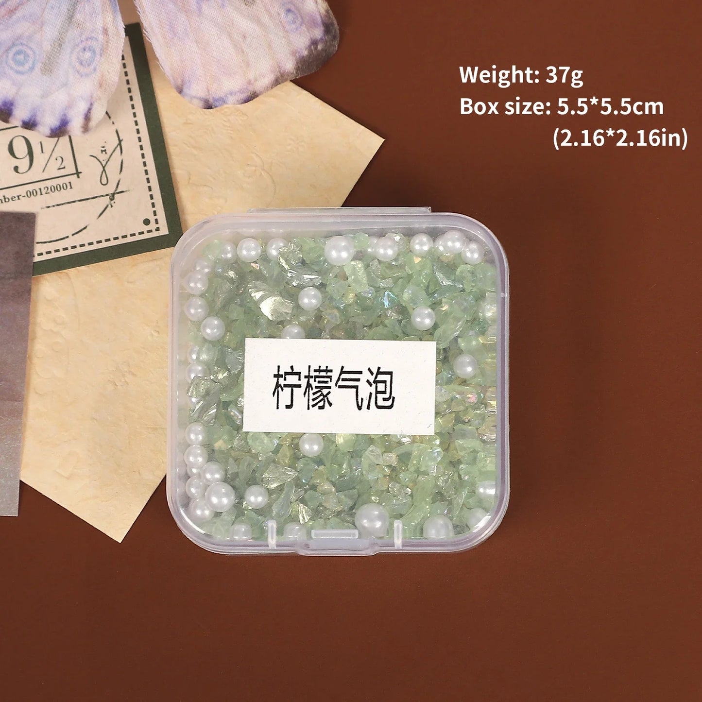 JIANWU Colorful Ore Crushed Stone Journal Material Collage scrapbook Creative DIY Student Supplies Stationery