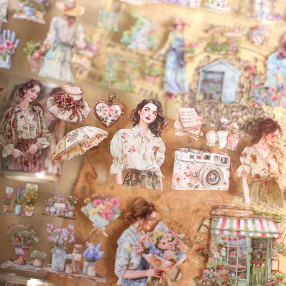 JIANQI 60mm*2m PET Girl's life Tapes Sticker Decorative collage Adhesive Diy Scrapbooking hand made Masking tape Stickers