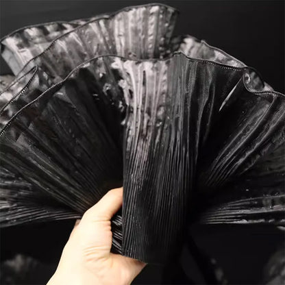 1Yard Multicolor Metal Wave Solid Pleated Ruffle Lace Fabric DIY Party Dance Clothing  Festival Decoration  Sewing Applique