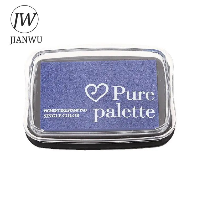 JIANWU 20 Colors Big Ink Pad Oil Planner Silicone Stamp Material Concave Waist Color Ink Pad Creative DIY Journal Stationery
