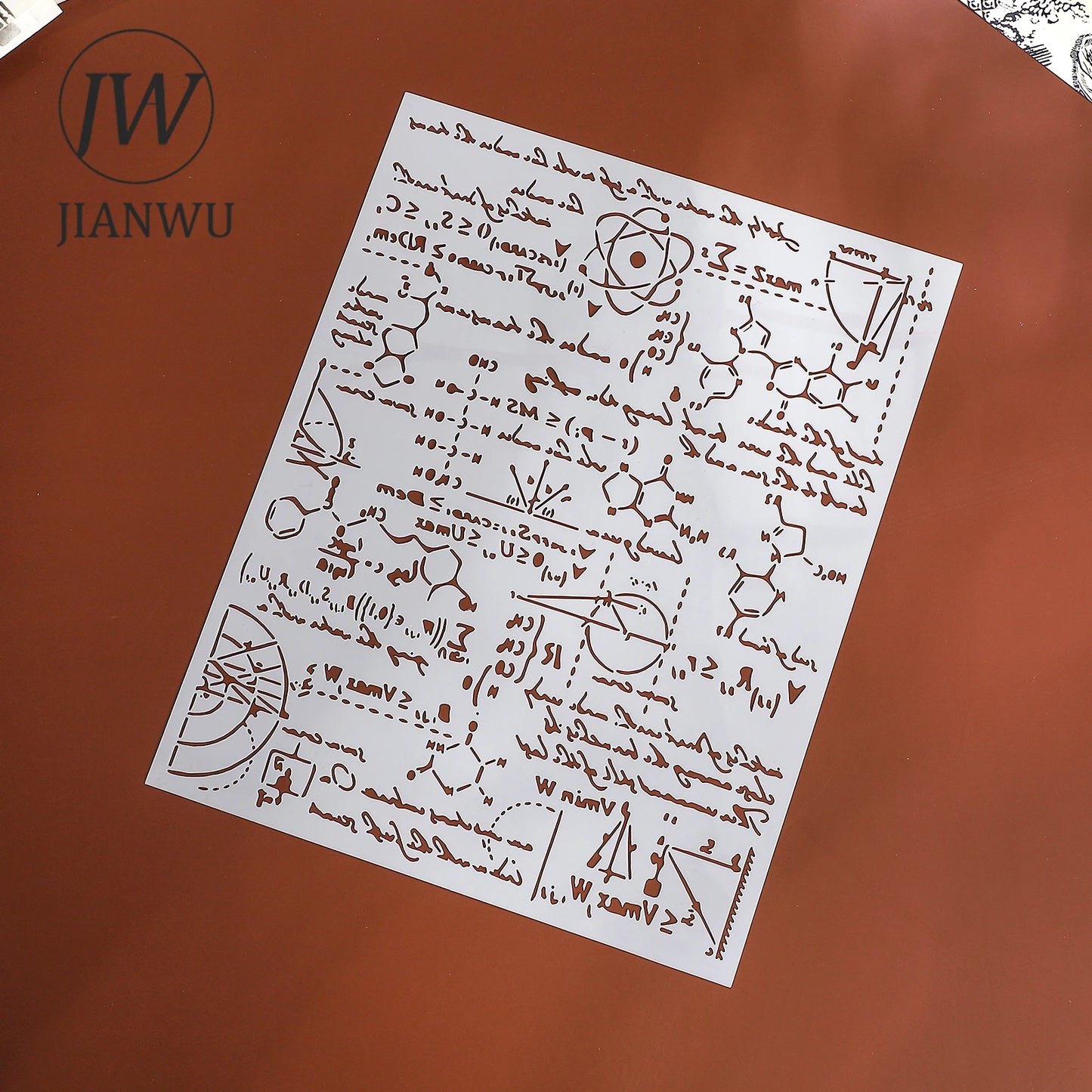 JIANWU Vintage Planetary Chart Symbol Border Flower Landscape Material Collage stamp Shading Board Creative Journal Stationery