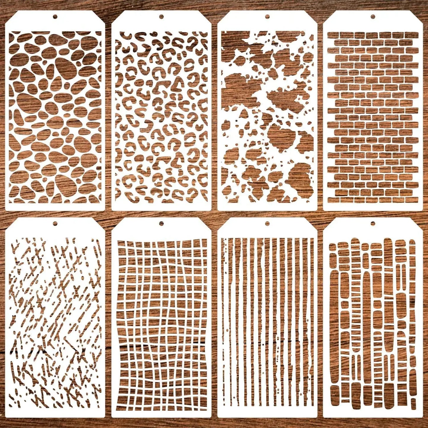 JIANWU Multifunctional Vintage Hollow Pattern Plastic Painting Material Template Creative Journal Student Supplies Stationery