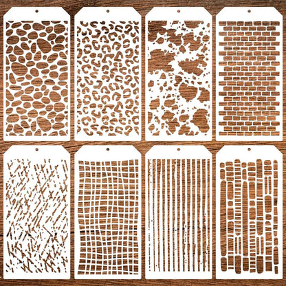 JIANWU Multifunctional Vintage Hollow Pattern Plastic Painting Material Template Creative Journal Student Supplies Stationery