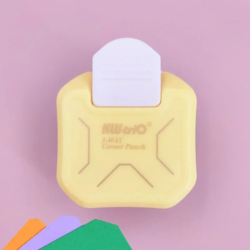 3 Way Corner Rounder Punch, 4mm, 7mm, 10mm 3 in 1 Corner Cutter for Card Making, Laminate, Cardstock, Scrapbooking