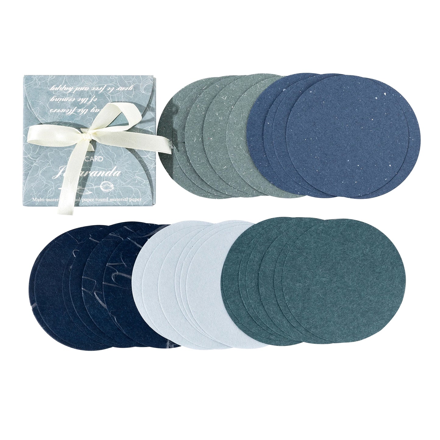 JIANQI 30pcs/lot Memo Pads Material Paper Solid Color Round Junk Journal Scrapbooking Cards Retro Background Decoration Paper